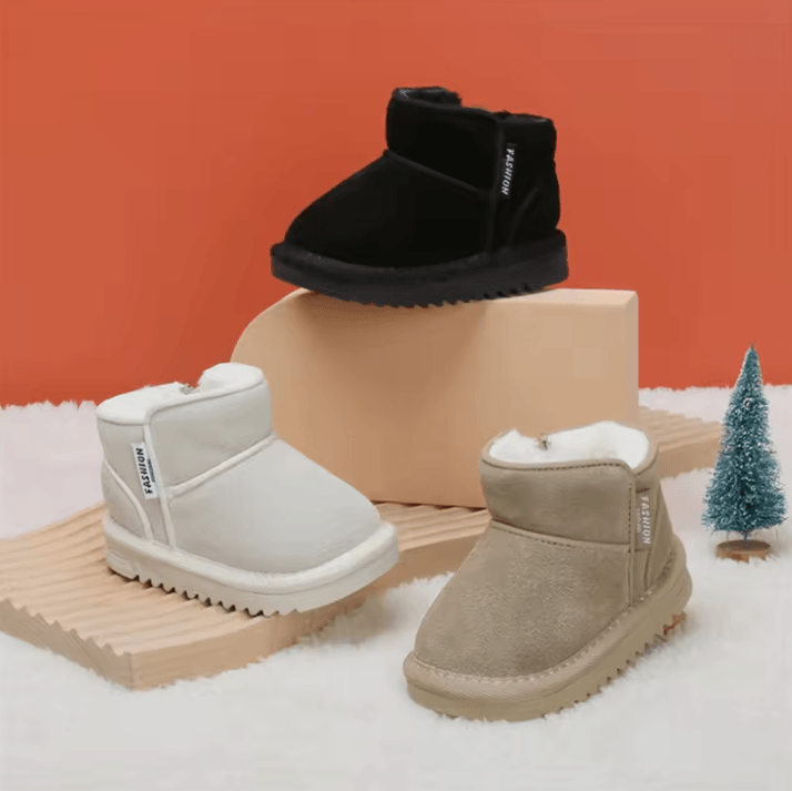 CozyZip Baby Snow Boots – Warm Plush Infant Winter Boots with Soft Sole & Side Zipper