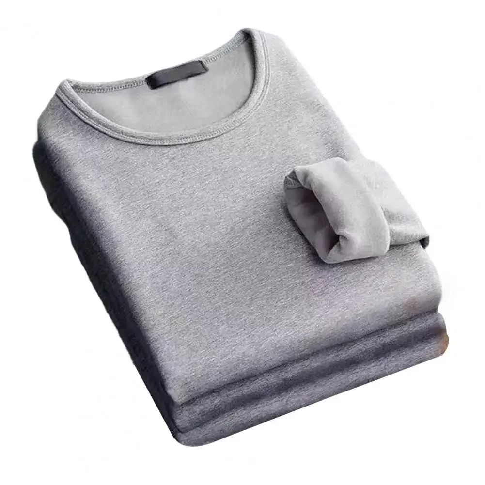 Mens Fleece Lined Thermal Shirt Warm Winter Long Sleeve Base Layer