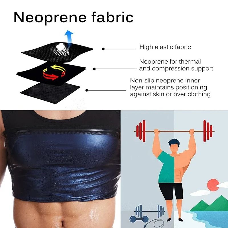 Neoprene Sauna Vest Shapewear for Men and Women