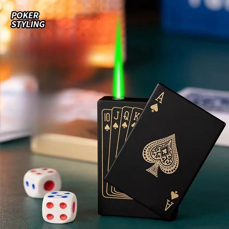 Ace of Spades Playing Card Butane Windproof Metal Lighter