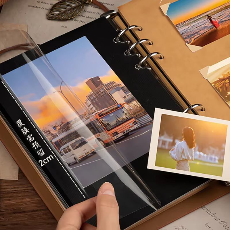 DIY Retro Memory Album – Handmade Scrapbook & Kraft Paper Photo Book with Storage Envelopes for Couples & Gifts