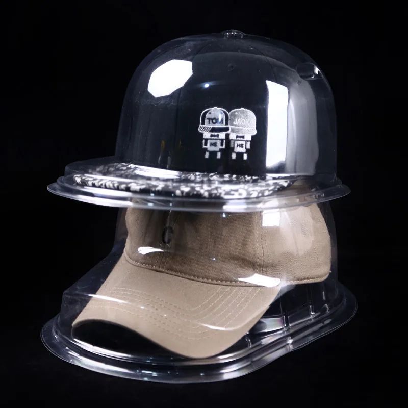 Transparent Baseball Cap Storage Box – Anti-Deformation Hat Display Case with Dust Cover & Hanging Organizer
