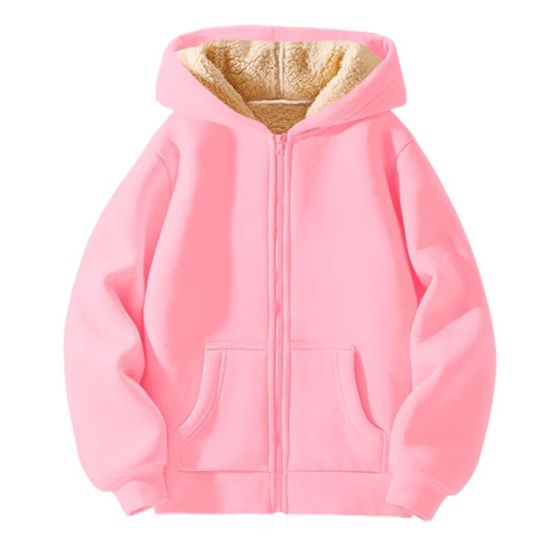 Kids Padded Lambwool Hooded Jacket