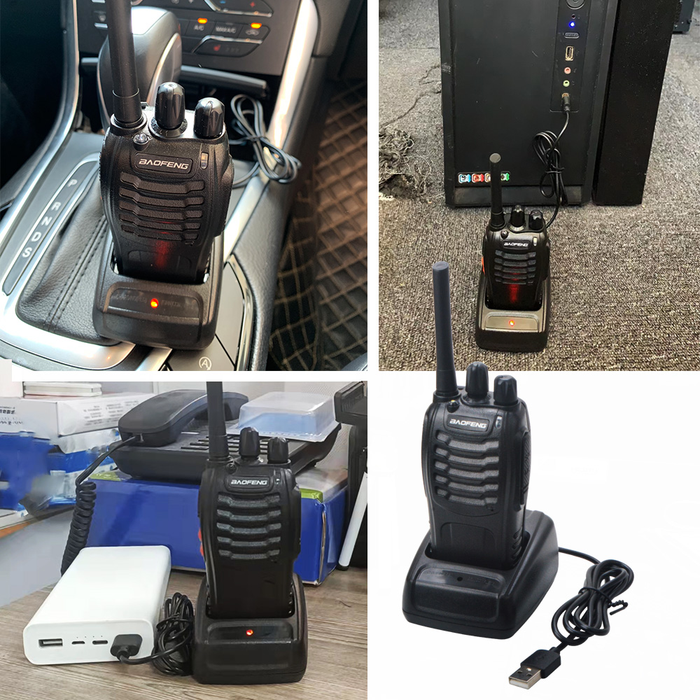 Walkie Talkie Set Rechargeable Two Way Radio with Headsets 16 Channels
