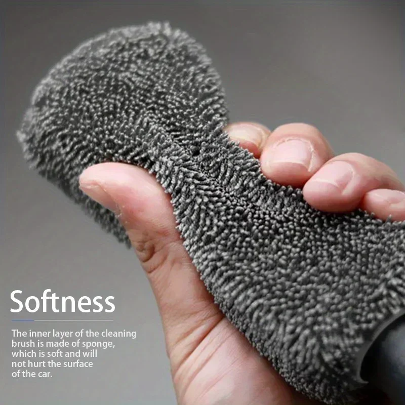 Car Wheel Cleaning Tools, Car Cleaning Tools Tire Rim Brush with Durable Plastic Handle
