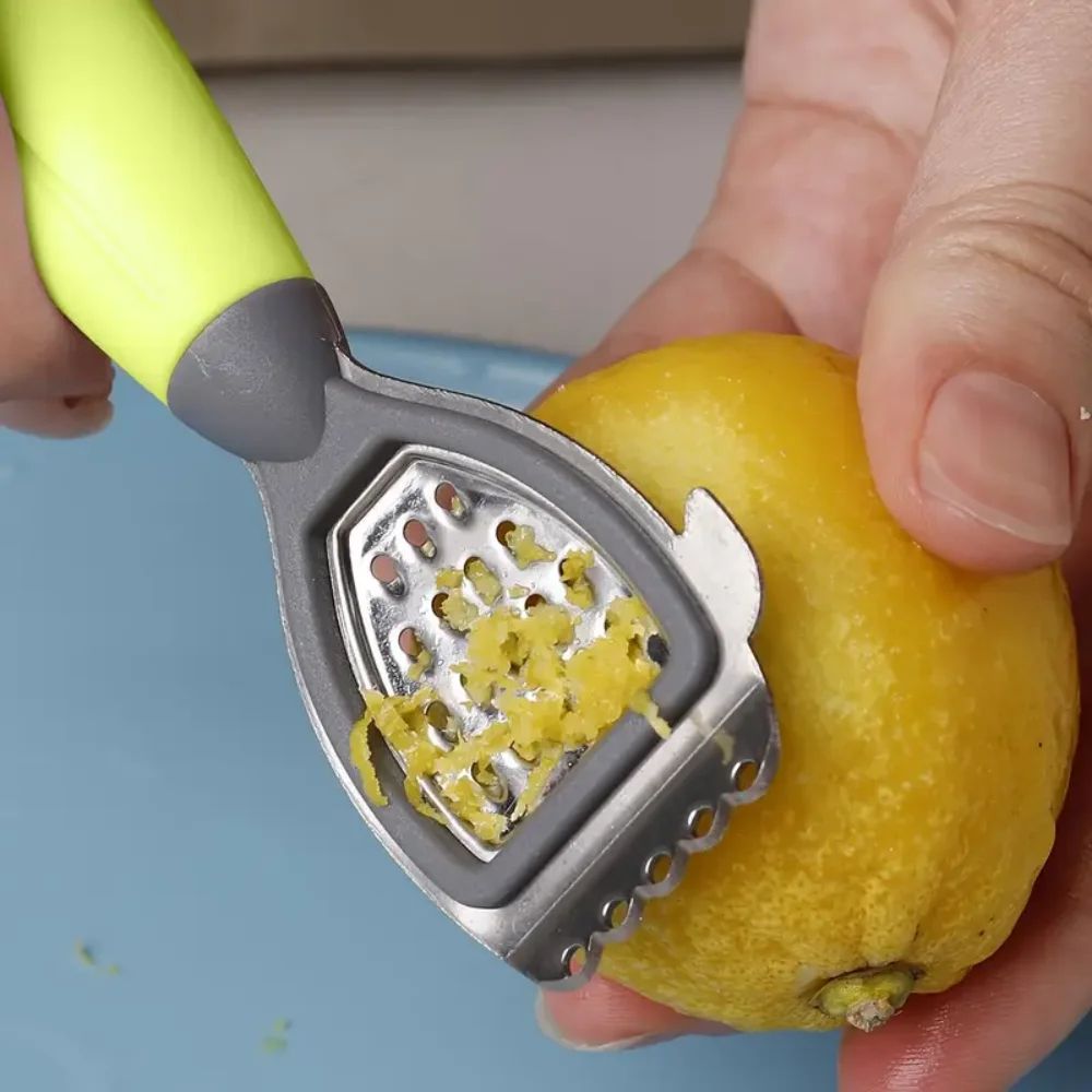 2-in-1 Lemon Juicer & Zester Grater - Compact Citrus Juicer Grater and Cheese Tool