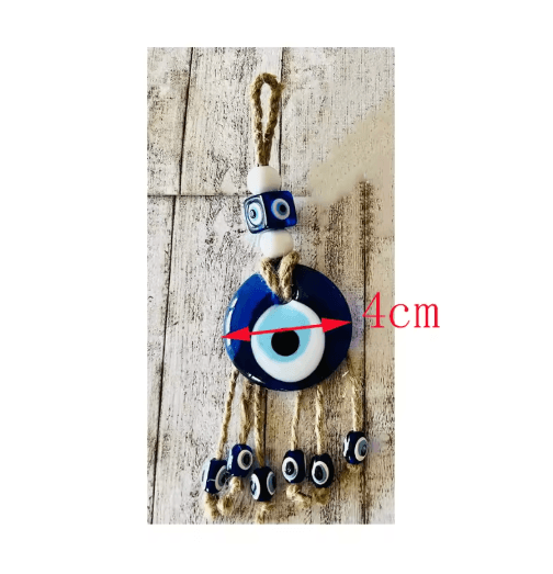 Handmade Turkish Evil Eye Pendant Lucky Glass Bead Wall & Car Hanging Decor