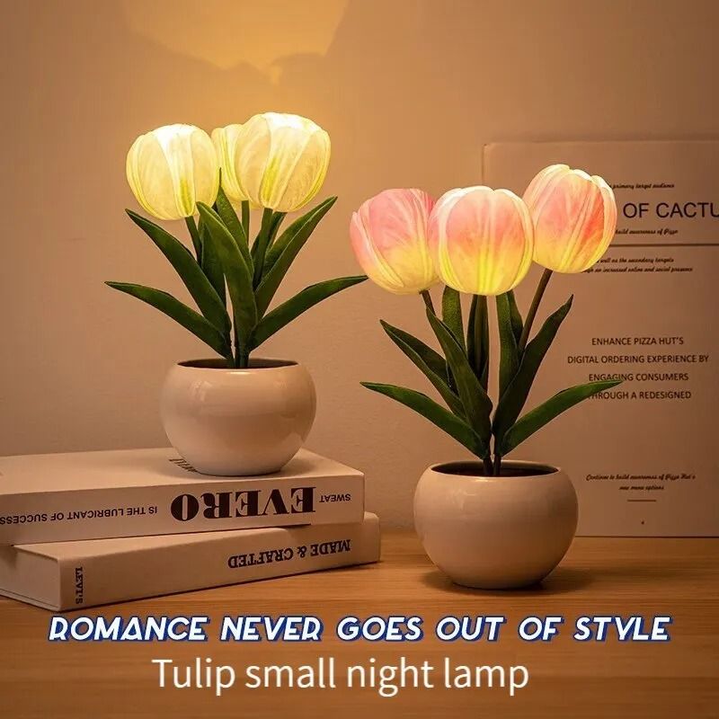 Romantic Simulation Tulip Bouquet LED Table Lamp