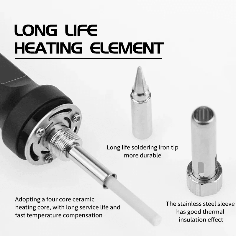 100W Digital Electric Soldering Iron Kit with LCD Temperature Control