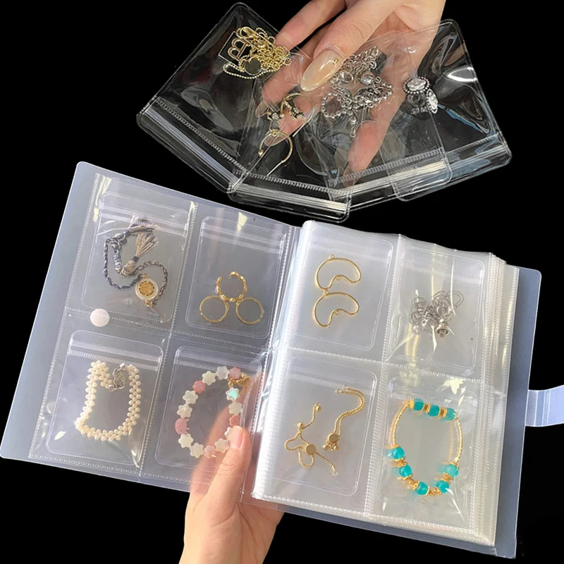 Transparent Jewelry Storage Book Organizer, Portable & Protective Jewelry Book Set