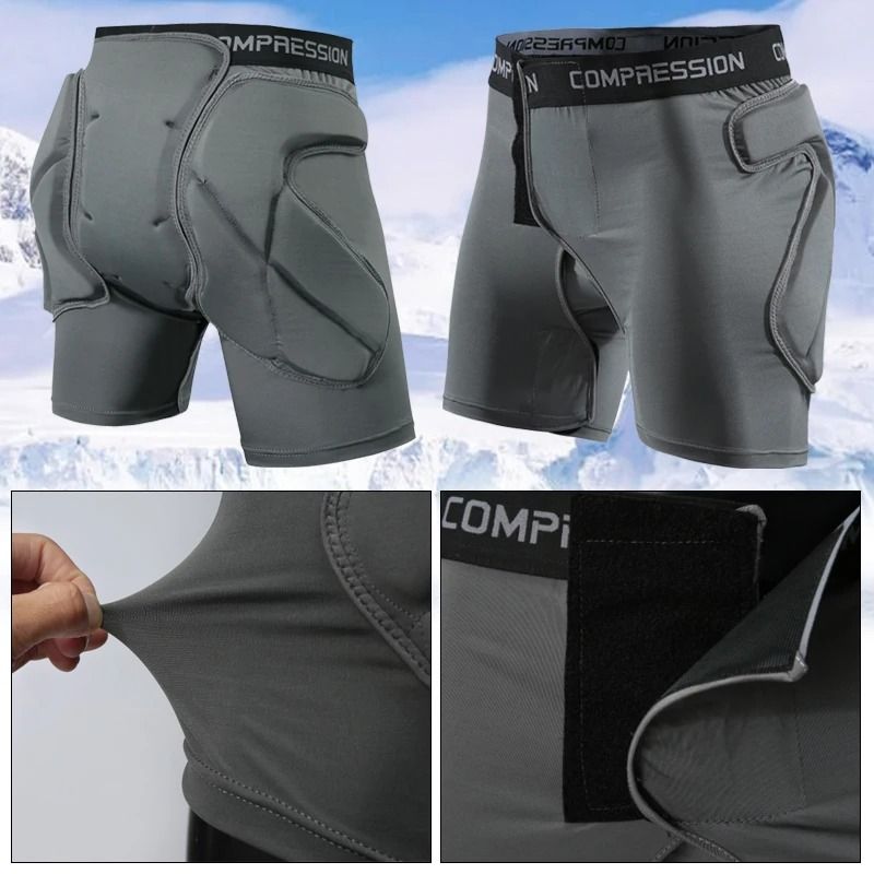 Adult Snowboard Hip Protector Padded Shorts for Ski Skate Hockey Impact Protection