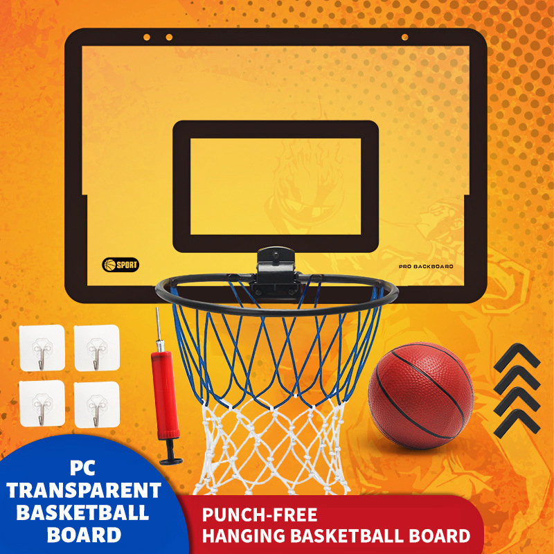 Kids Wall Mounted Basketball Hoop Foldable Indoor Basketball Set for Kids Play