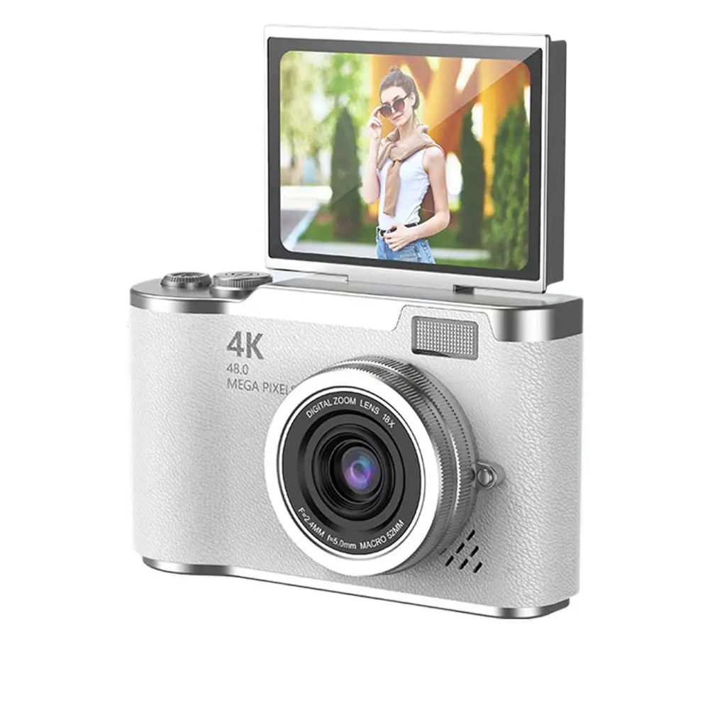 UltraView 4K FlipScreen Digital Camera – 48MP Compact Travel & Selfie Camera