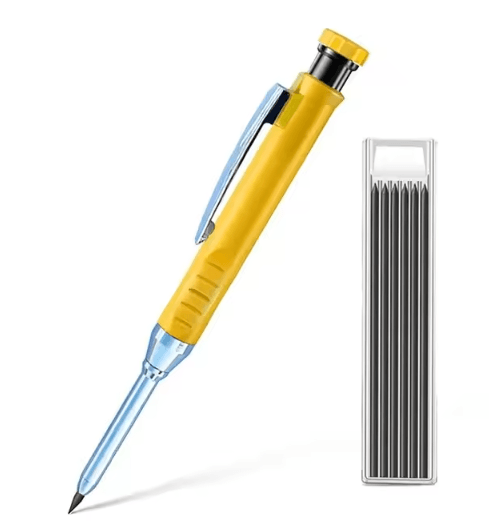 2.8mm Carpenter Mechanical Pencil Set – Long Head Marking Tool with Sharpener
