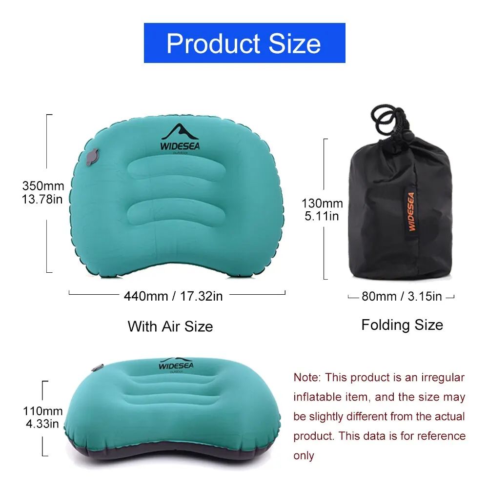Portable Inflatable Camping Pillow Lightweight Travel Air Pillow