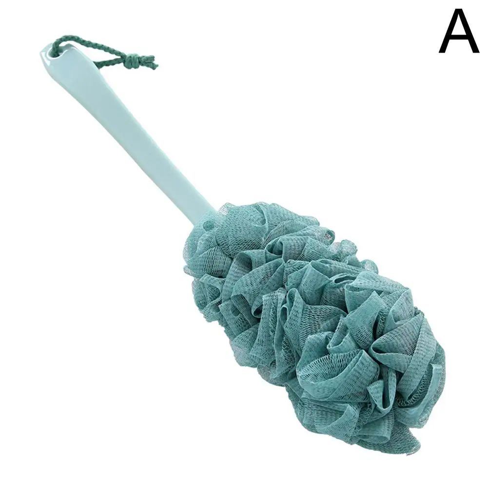 Long Handle Mesh Loofah Bath Brush – Shower Body Scrubber with Soft Bubble Exfoliating Cleaner