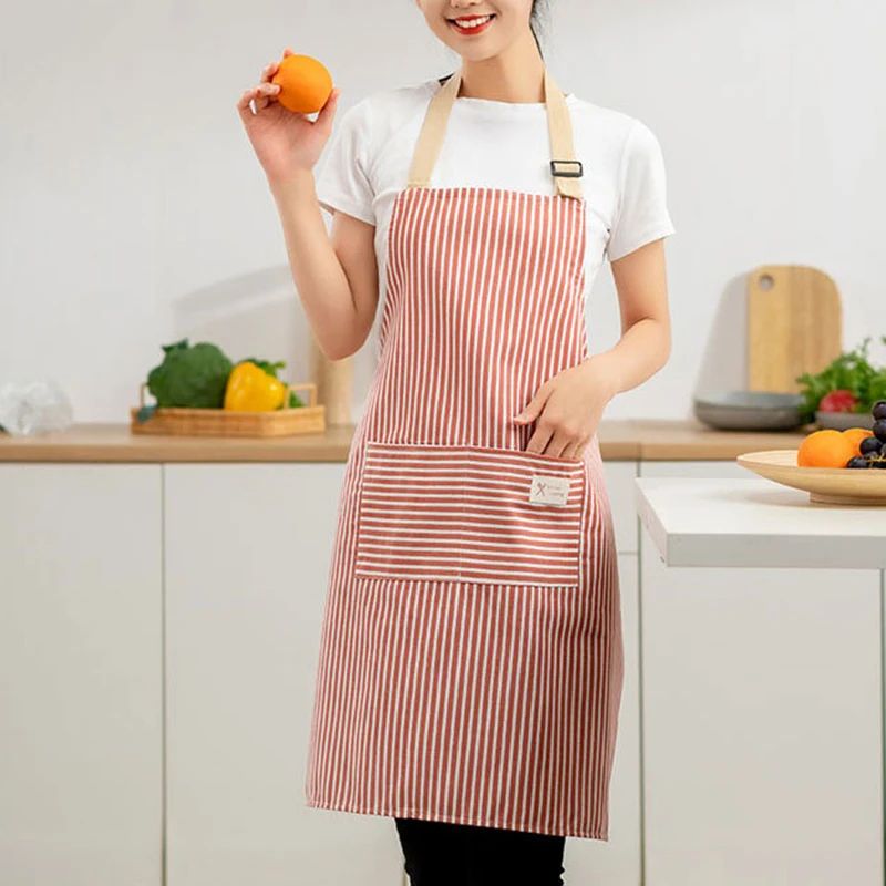 Striped Cotton Japanese Style Apron