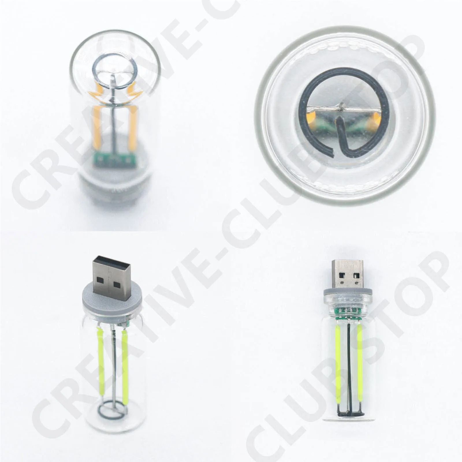 USB Touch Control LED Night Light with Edison Bulb for Bedroom and Ambient DIY Decor