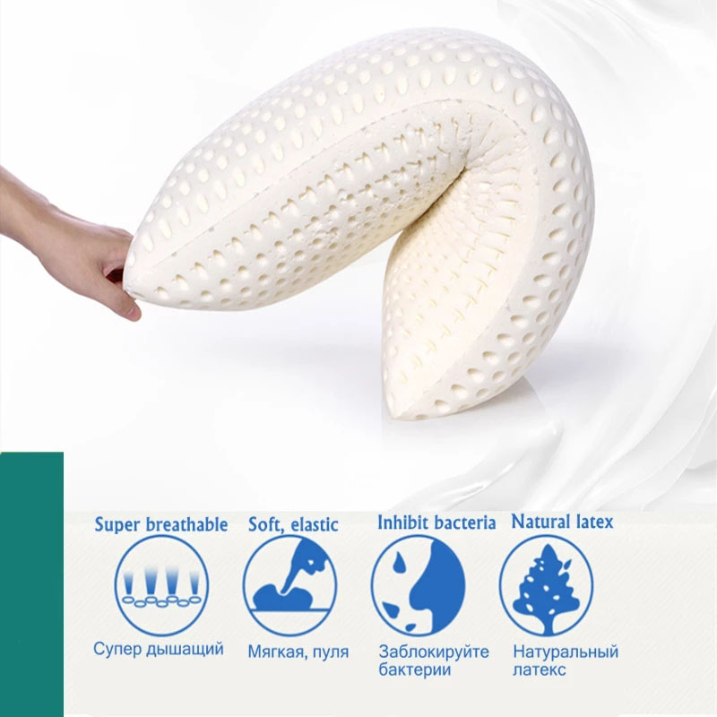 Luxury Pillow, Natural Latex Sleeping Pillow, Orthopedic Cervical Pillows for Side Back Stomach Sleepers, Health Care