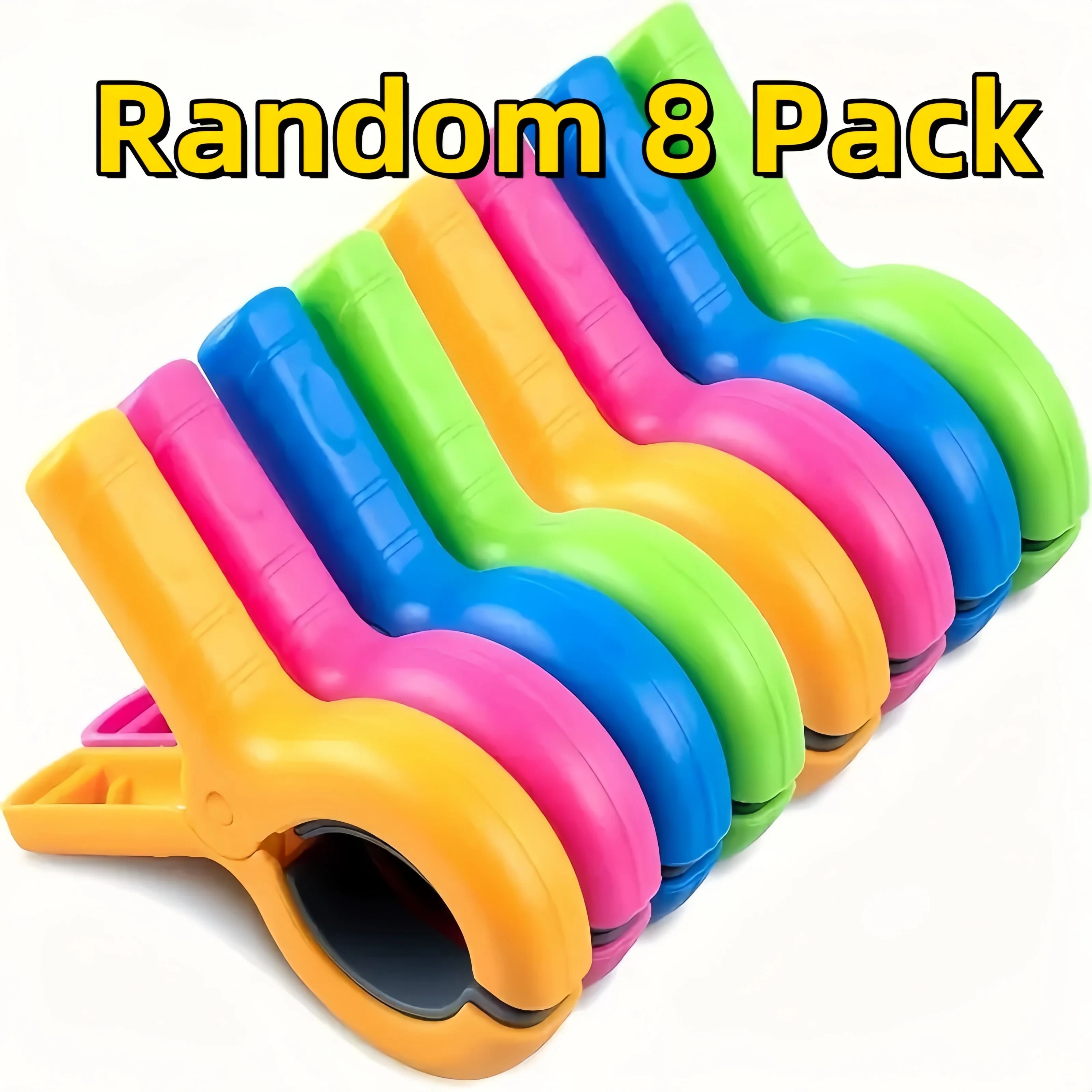 8 Heavy Duty Beach Towel Clips - Windproof for Pool, Cruise & Chairs