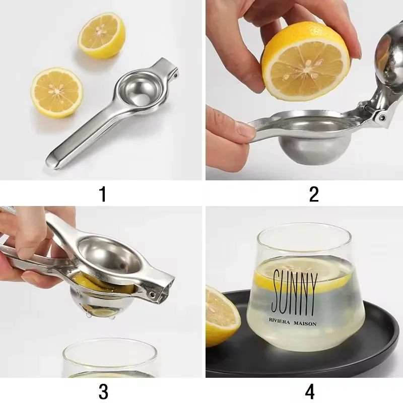 Stainless Steel Lemon Squeezer – Heavy Duty Manual Citrus Juicer Press