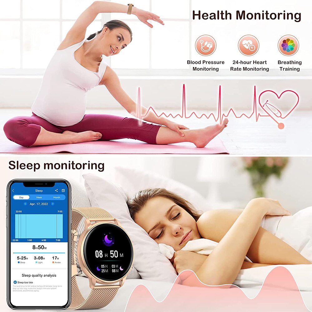 Smartwatch for Women Fitness & Health Tracker Customizable Dial Sport Ready Design