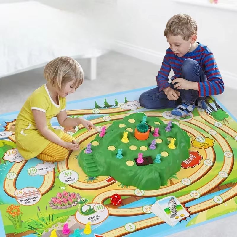 BunnyBurrow Carrot Trap Defense Table Board Game for Kids and Families