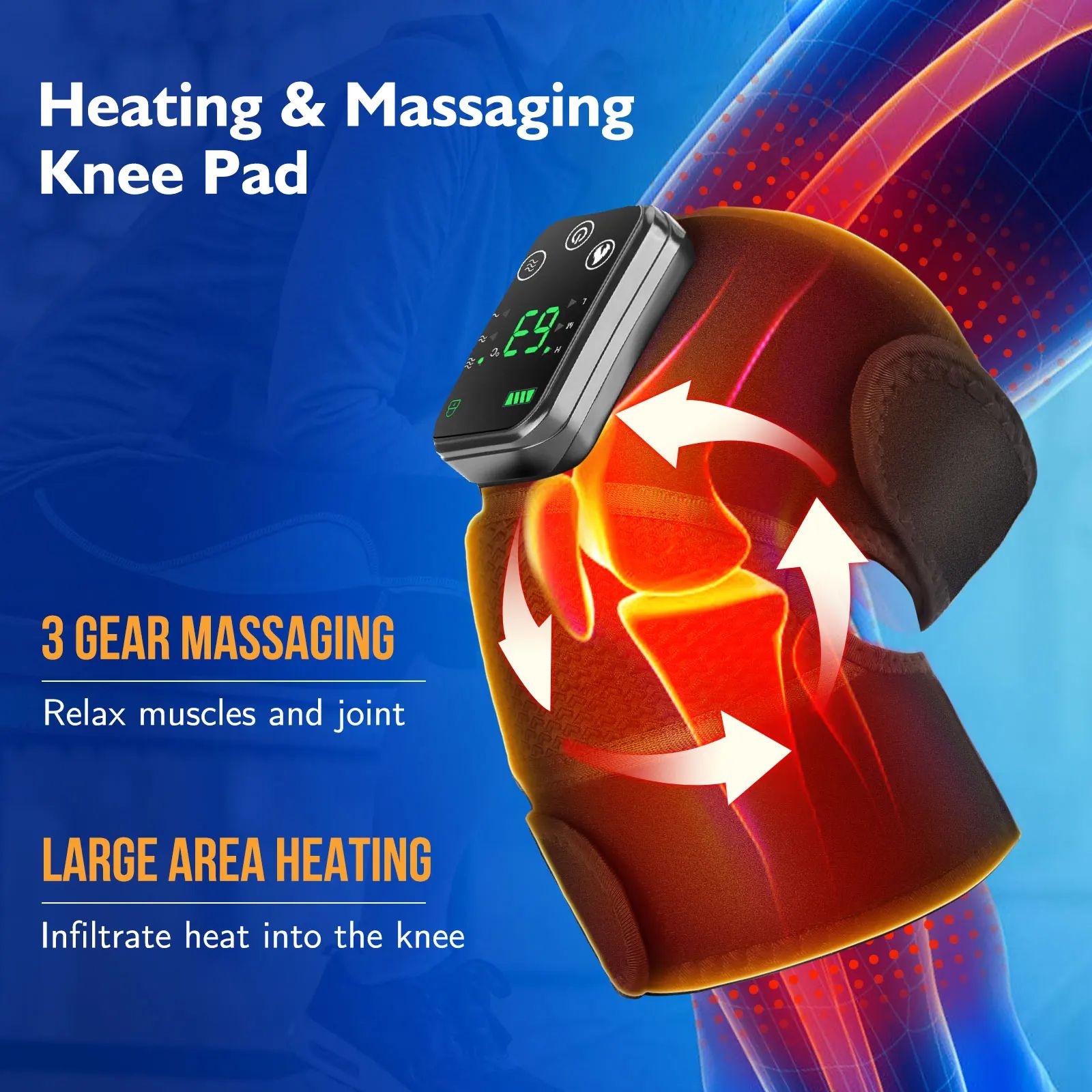 Electric Shoulder Heating Pad with 3 Speed Vibration & Thermal Massager for Shoulder, Neck & Muscle Relax Belt