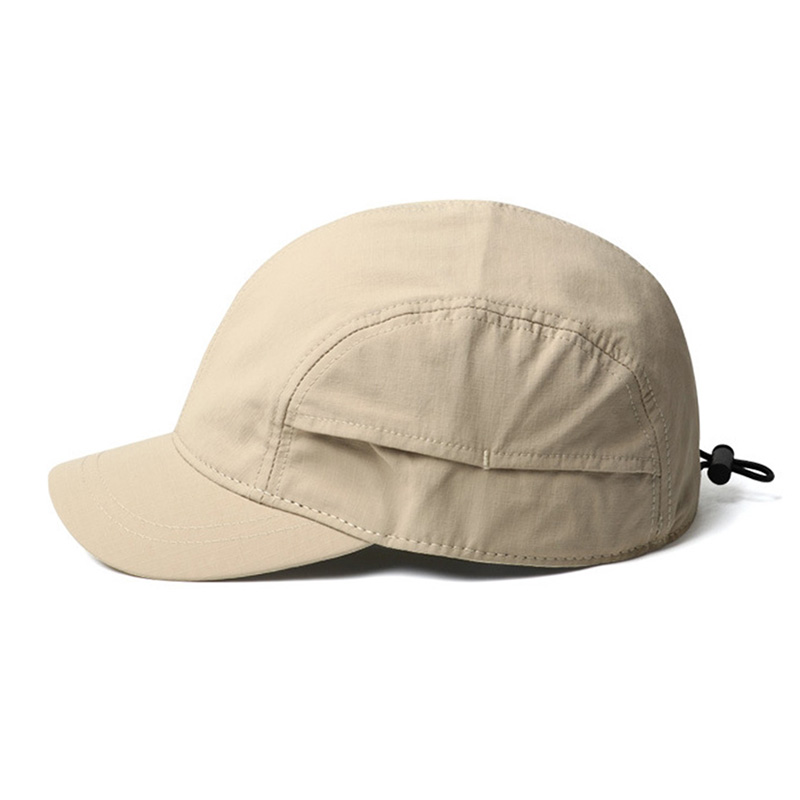 Lightweight Short-Brimmed Baseball Cap – Quick-Dry Polyester, Adjustable Buckle, Sun Protection & Breathable Brim