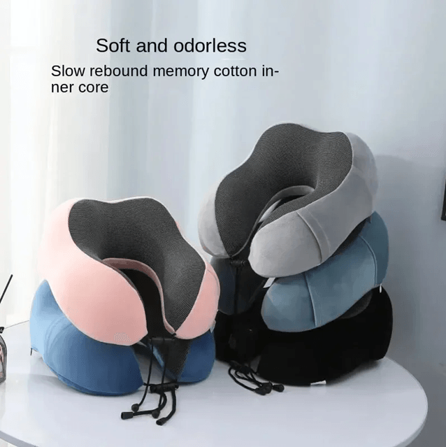 Memory Foam Travel Neck Pillow with U Shaped Support