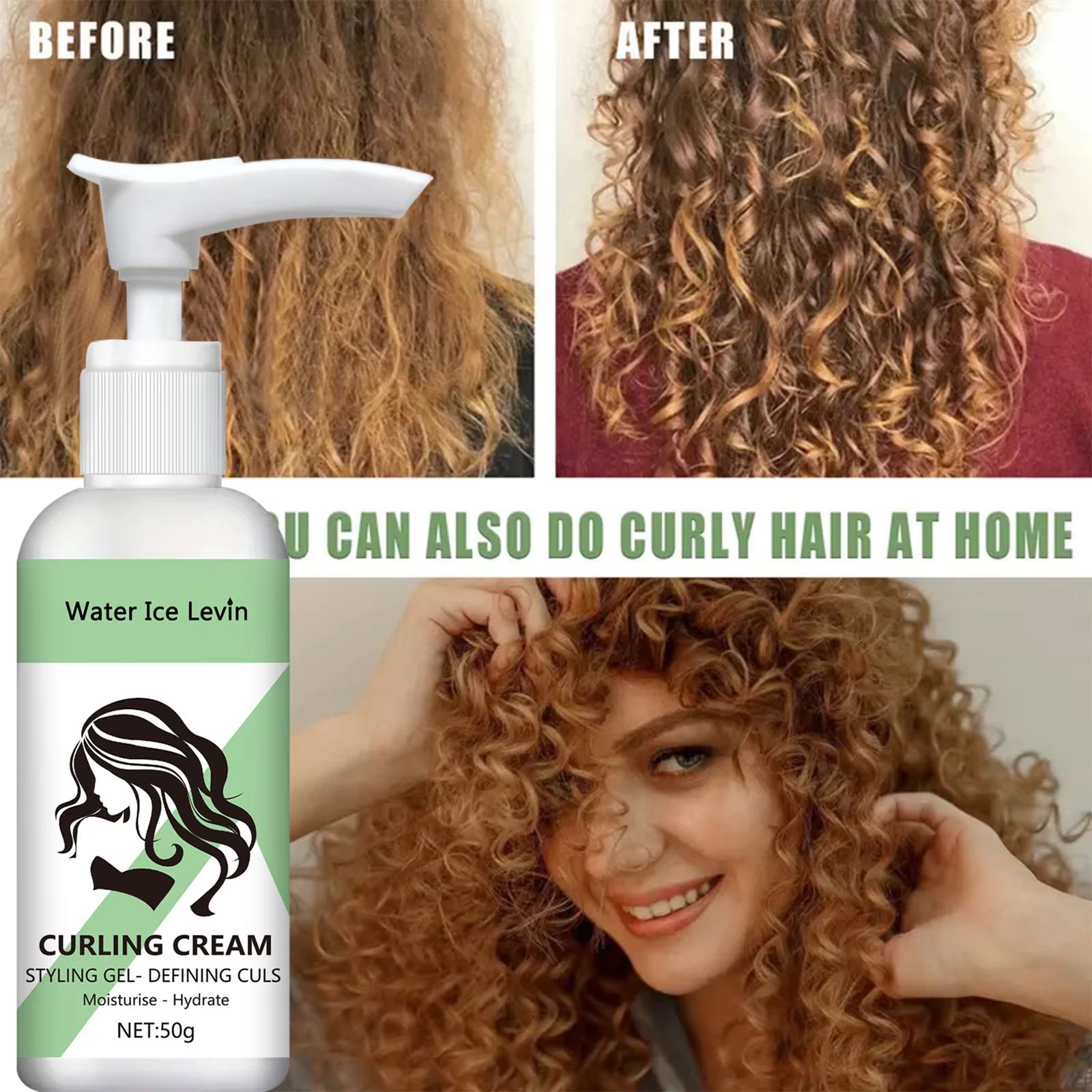 Curly Hair Styling Cream – Moisturizing & Shine Enhancing Curl Defining Cream