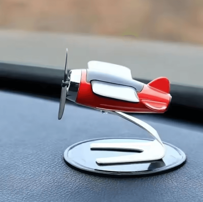 Solar Airplane Car Decoration Creative Interior Ornament – Fun Desktop Accessory Gift for Car Enthusiasts