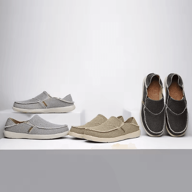 Men Canvas Summer Loafers Breathable Comfortable Ultralight Casual Shoes
