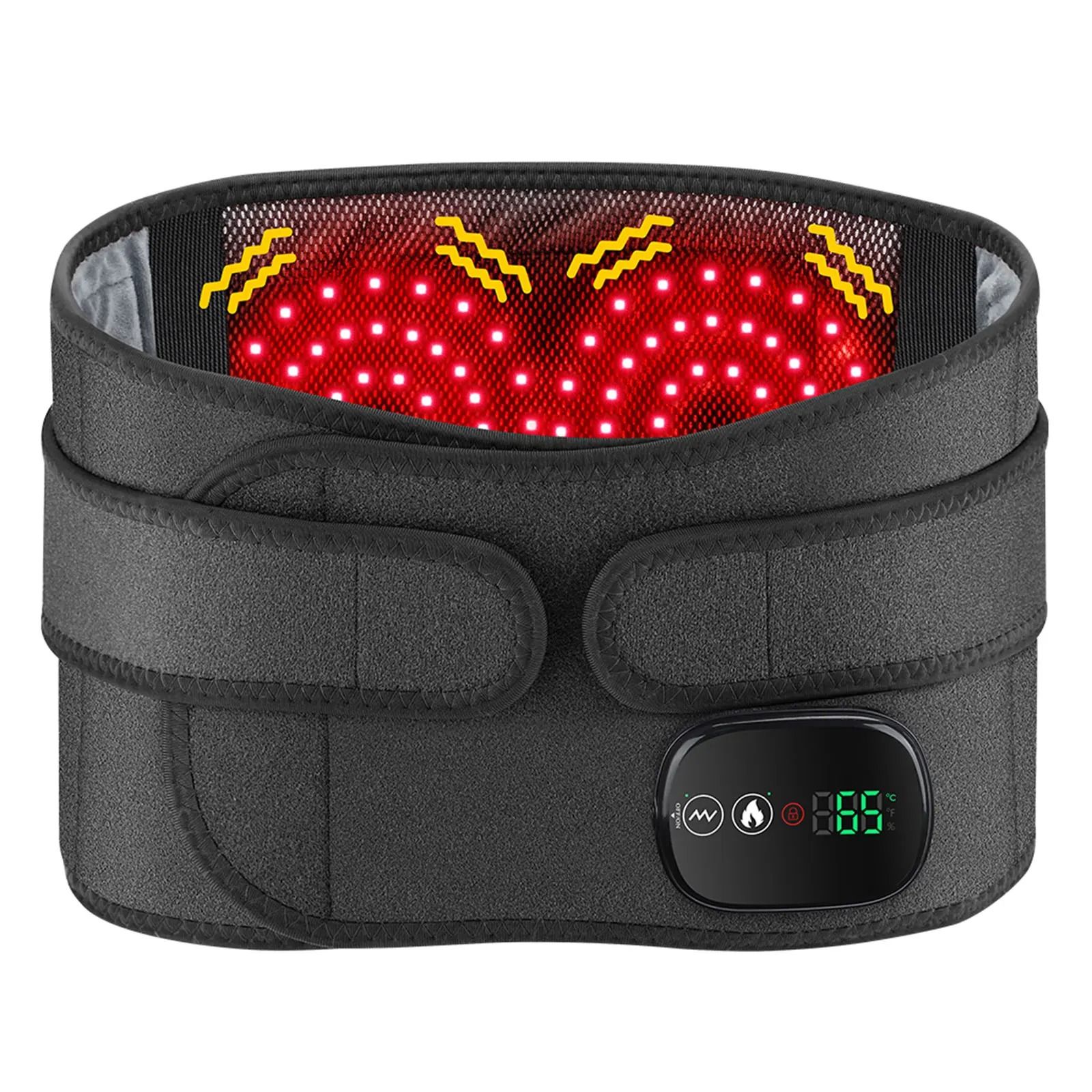 Electric Heating Waist Massager Belt with Vibration and Hot Compress