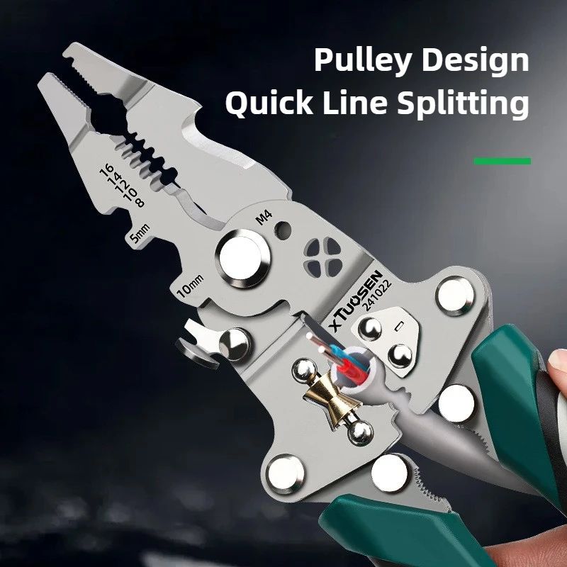 TUOSEN Multifunction Foldable Wire Stripper Pliers
