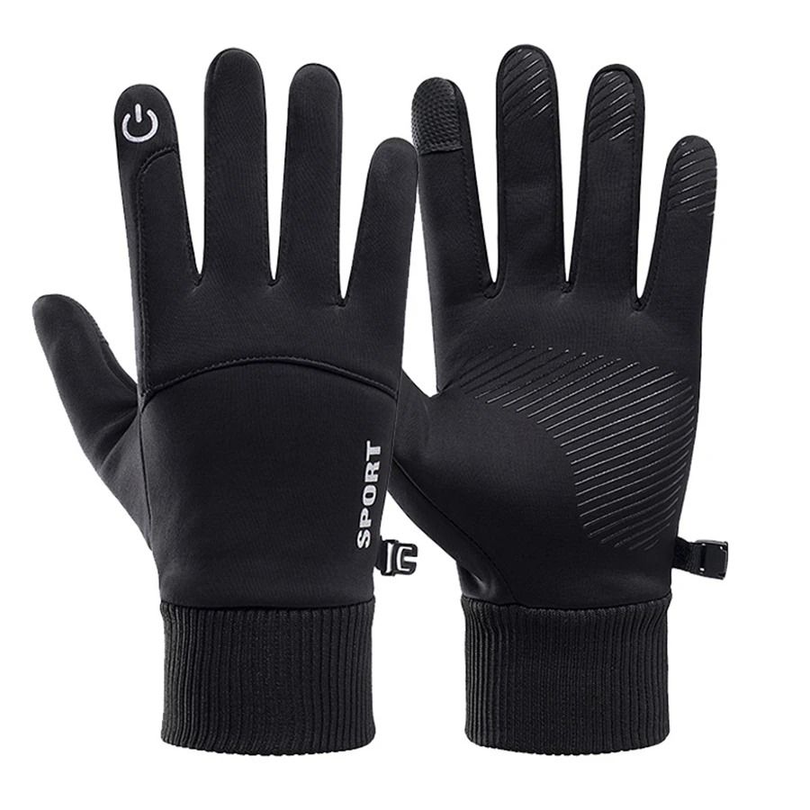 Black Winter Warm Full-Finger Touch Screen Gloves