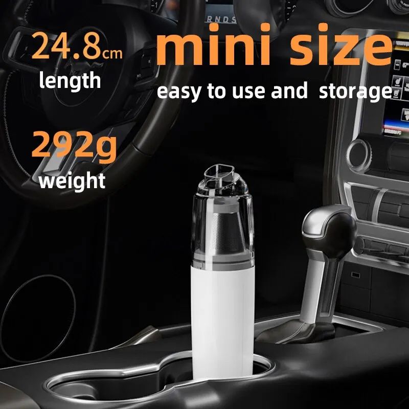 Powerful Cordless Car Vacuum Cleaner – Rechargeable Handheld Vacuum Cleaner for Car, Home & Office