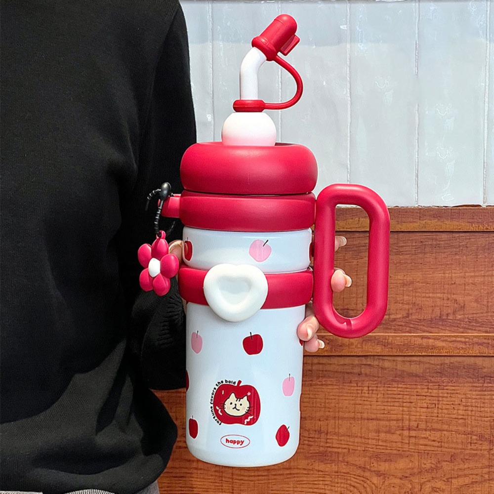 Insulated Stainless Steel Thermos Coffee Cup with Handle