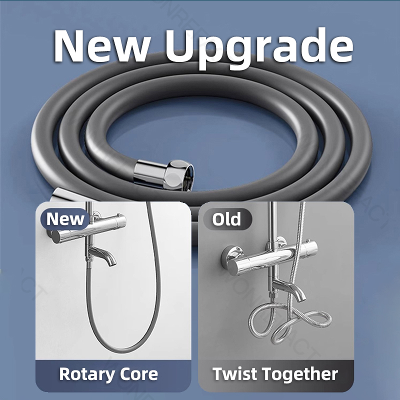 Extra Long Shower Hose Extension Flexible Silicone Universal Replacement