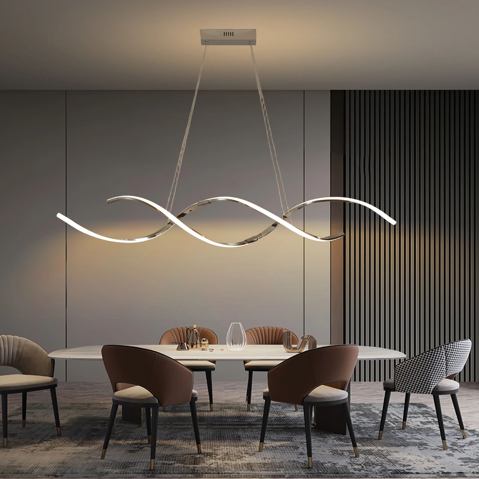Modern LED Linear Chandelier Light
