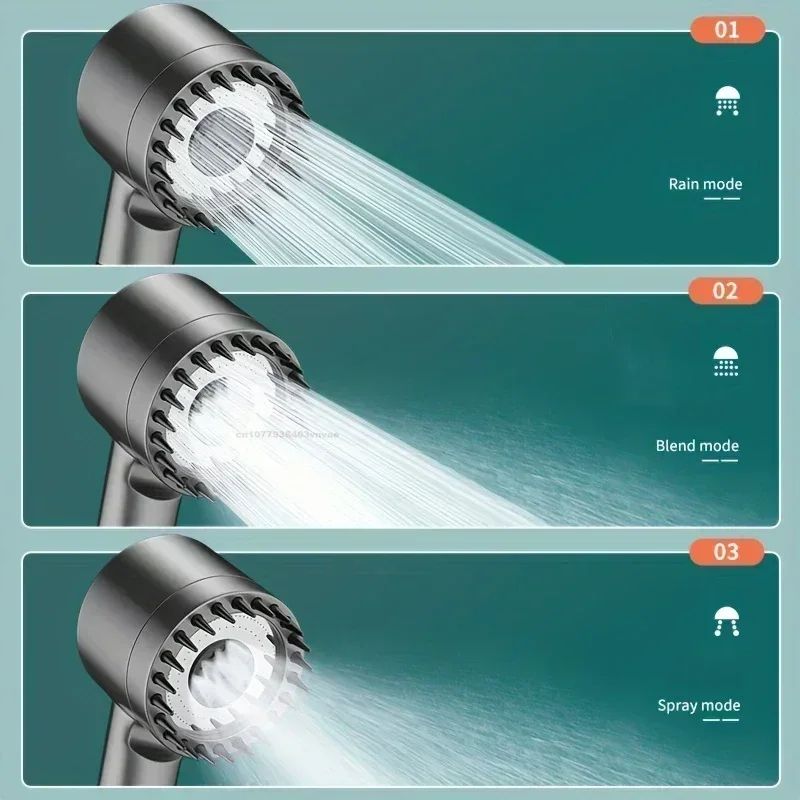 PureFlow High Pressure Filtered Shower Head with One-Key Stop & Massage Spray