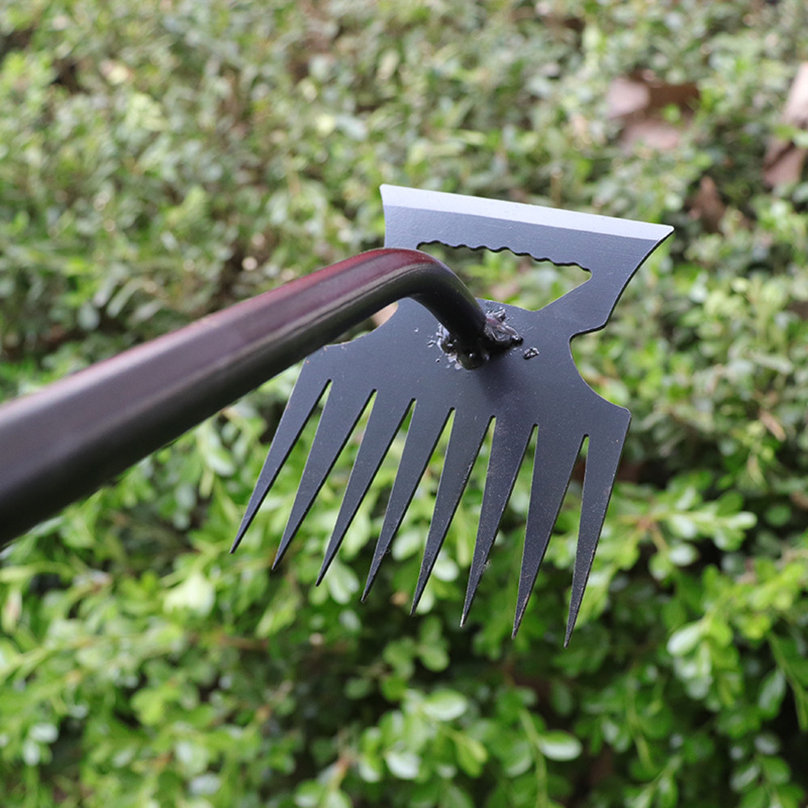 Dual Headed Stainless Steel Garden Rake Weeding Tool for Effective Gardening