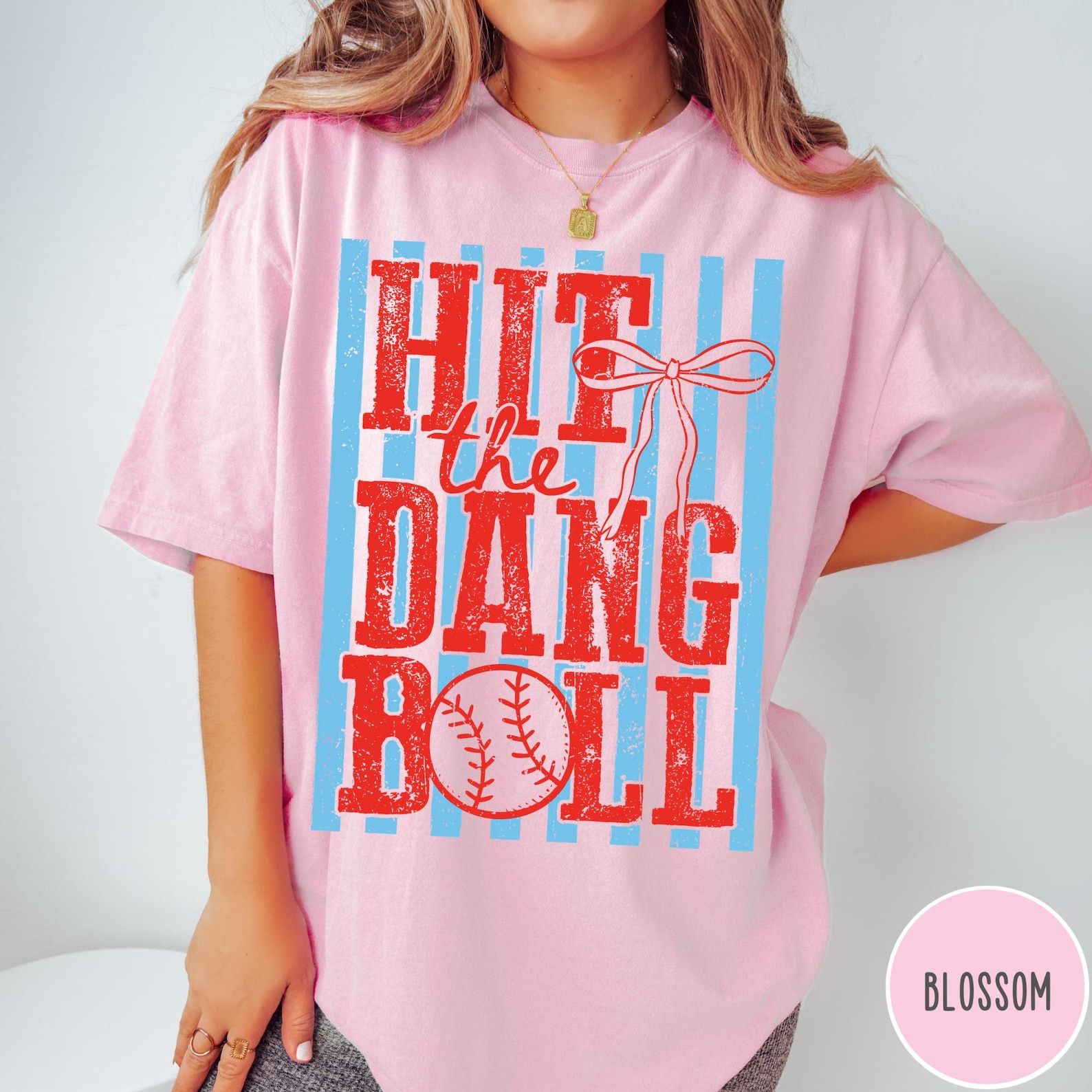 Hit the Dang Ball Comfort Colors T-Shirt, Trendy Baseball Tee, Women's Baseball Shirt, Baseball Mom Sweatshirt