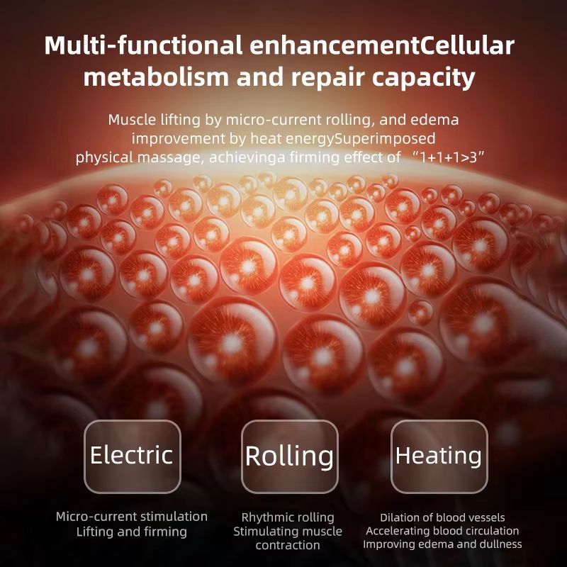 EMS Facial Roller with Heating & Vibration | Skin Tightening & Lifting Beauty Device