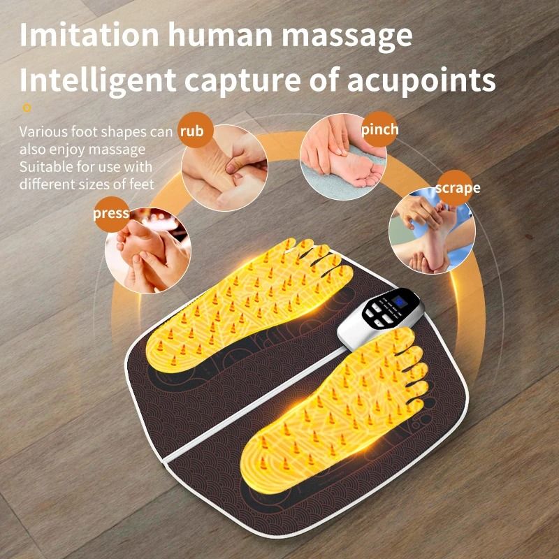 EMS Foot Massager Pad with USB Charging and Remote Control