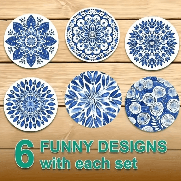 Add a refined, calming touch to your table with this beautifully crafted ceramic wooden coasters set. Inspired by classi