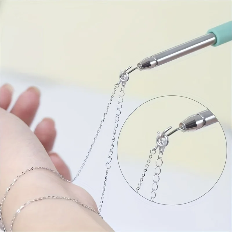 Jewelry Helper Bracelet Tool, Fastening Aid Pliers, Unfasten Hooking Equipment for Crafting