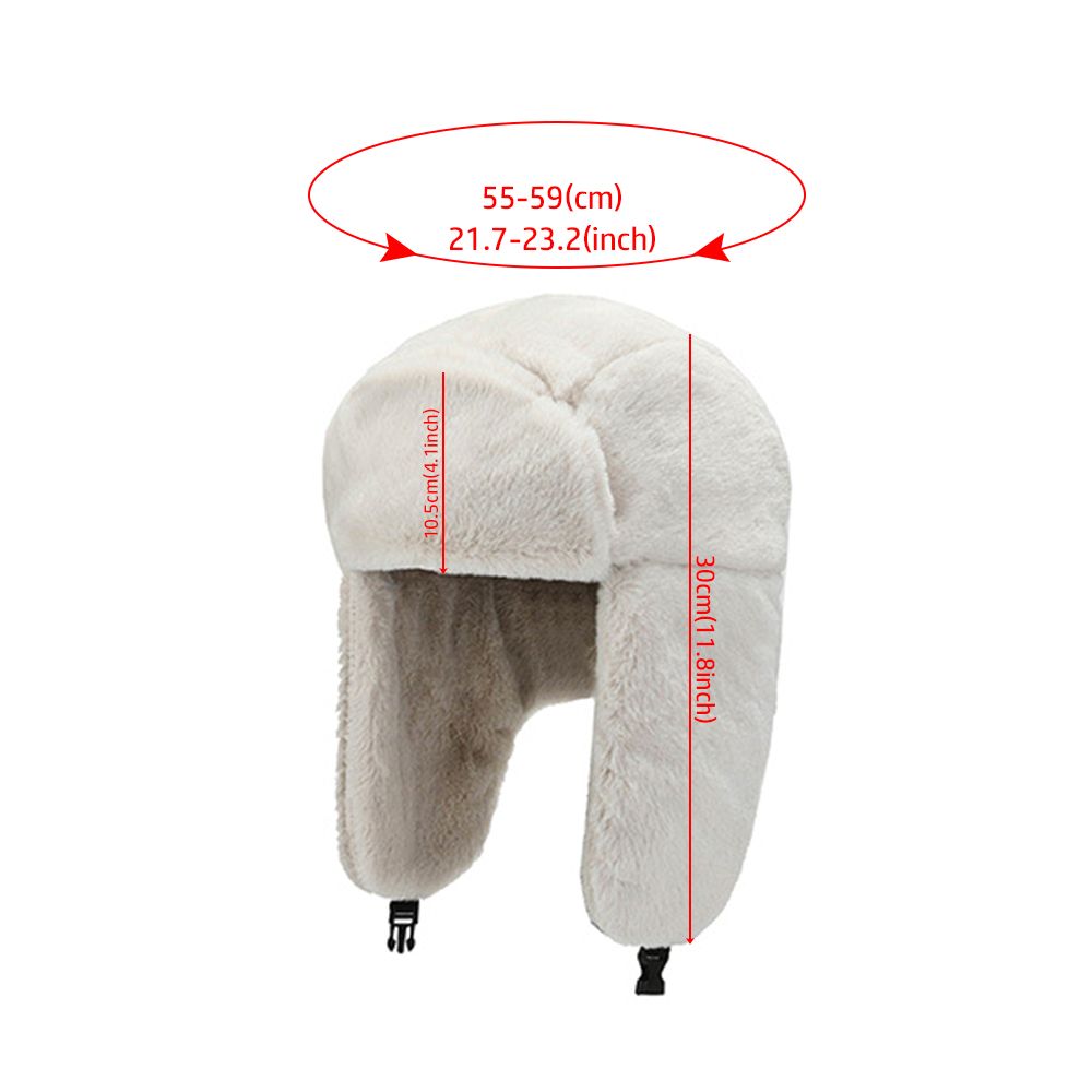 Thick Bomber Hat, Russian Winter Trapper Earflap, Ushanka Snow Cap