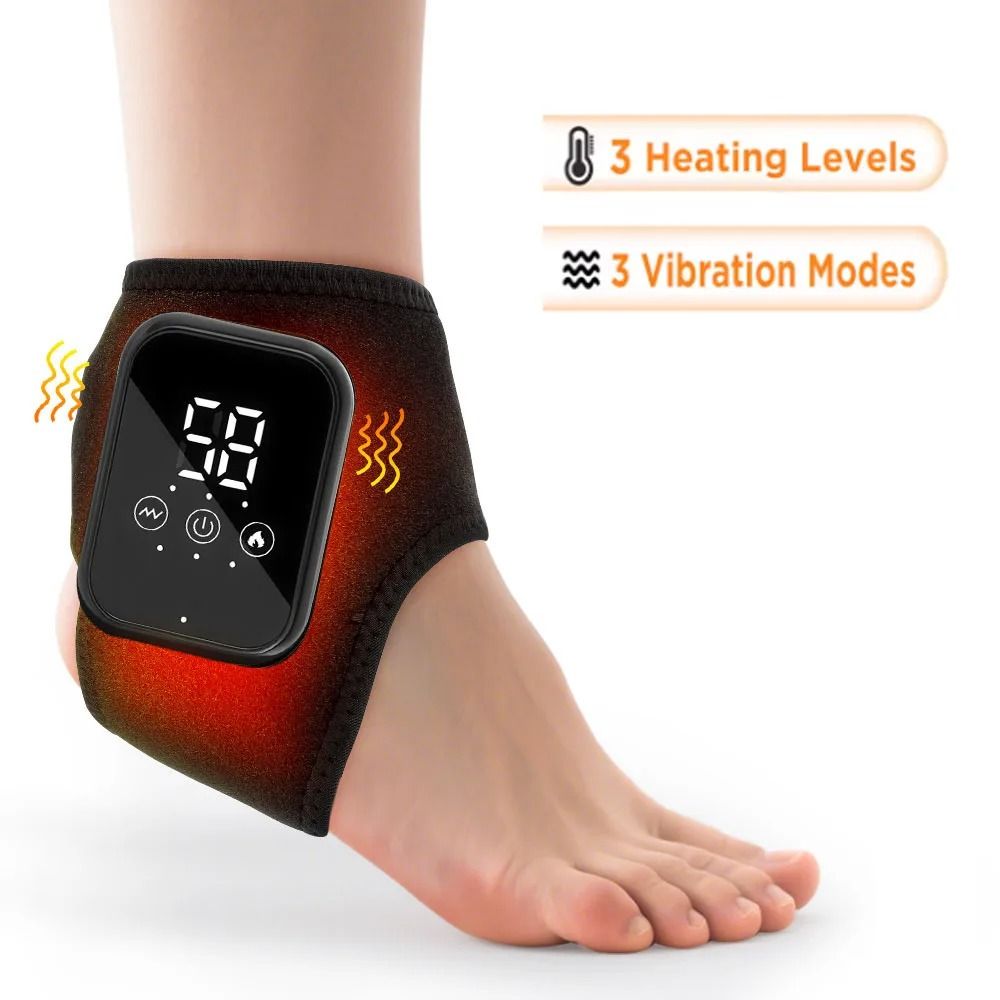 Electric Ankle Brace With Heat Compression And Vibration Massage Therapy