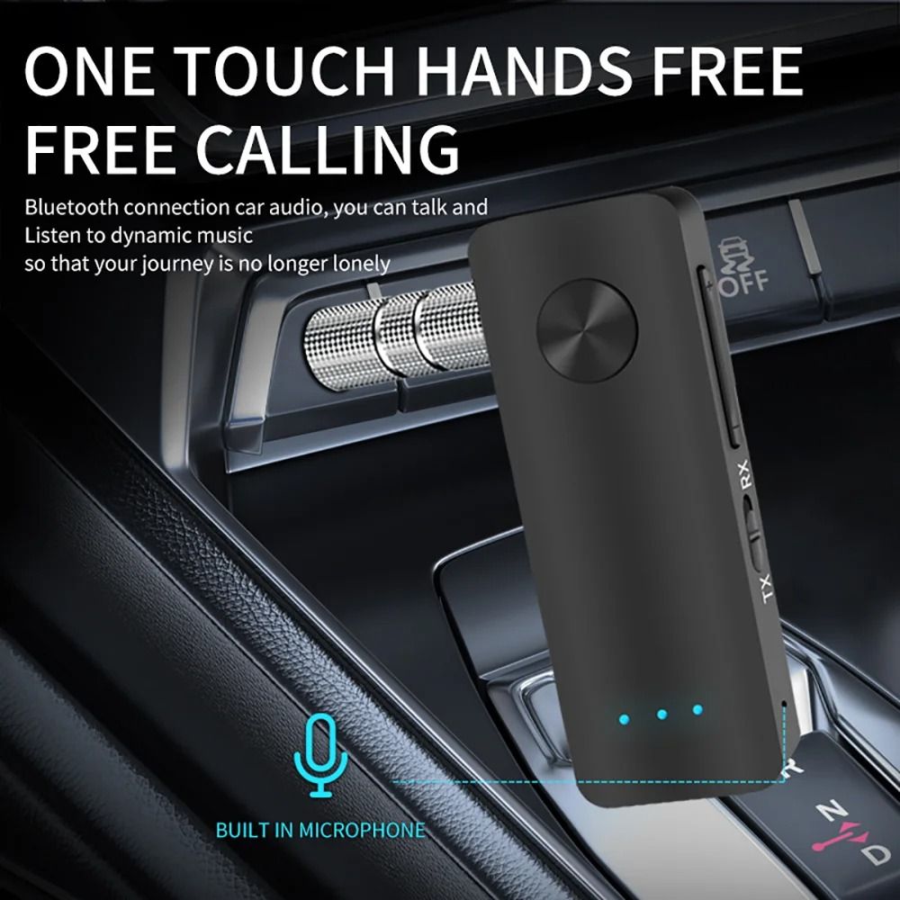 High-Fidelity Bluetooth 5.3 Wireless Audio Transceiver and 2-in-1 Car Adapter
